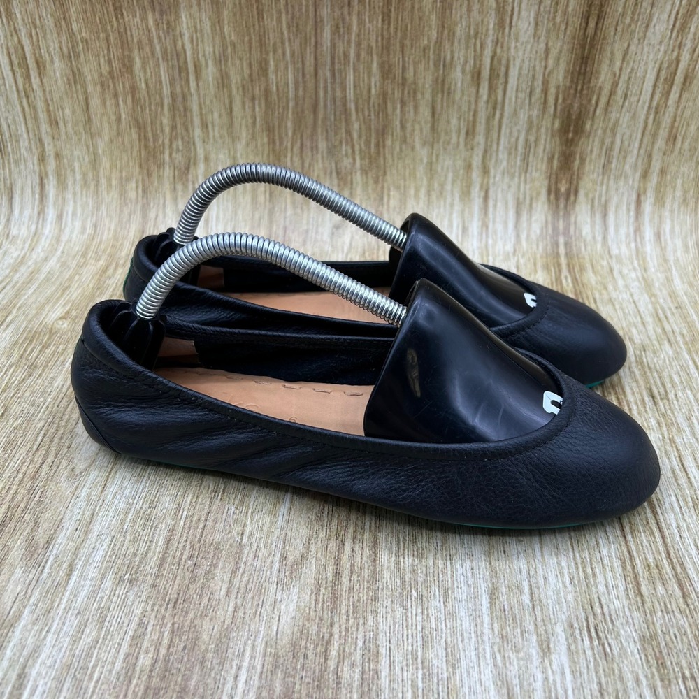 Tieks Ballet Flats Women's Size 6 Black Leather Foldable Classic Shoes